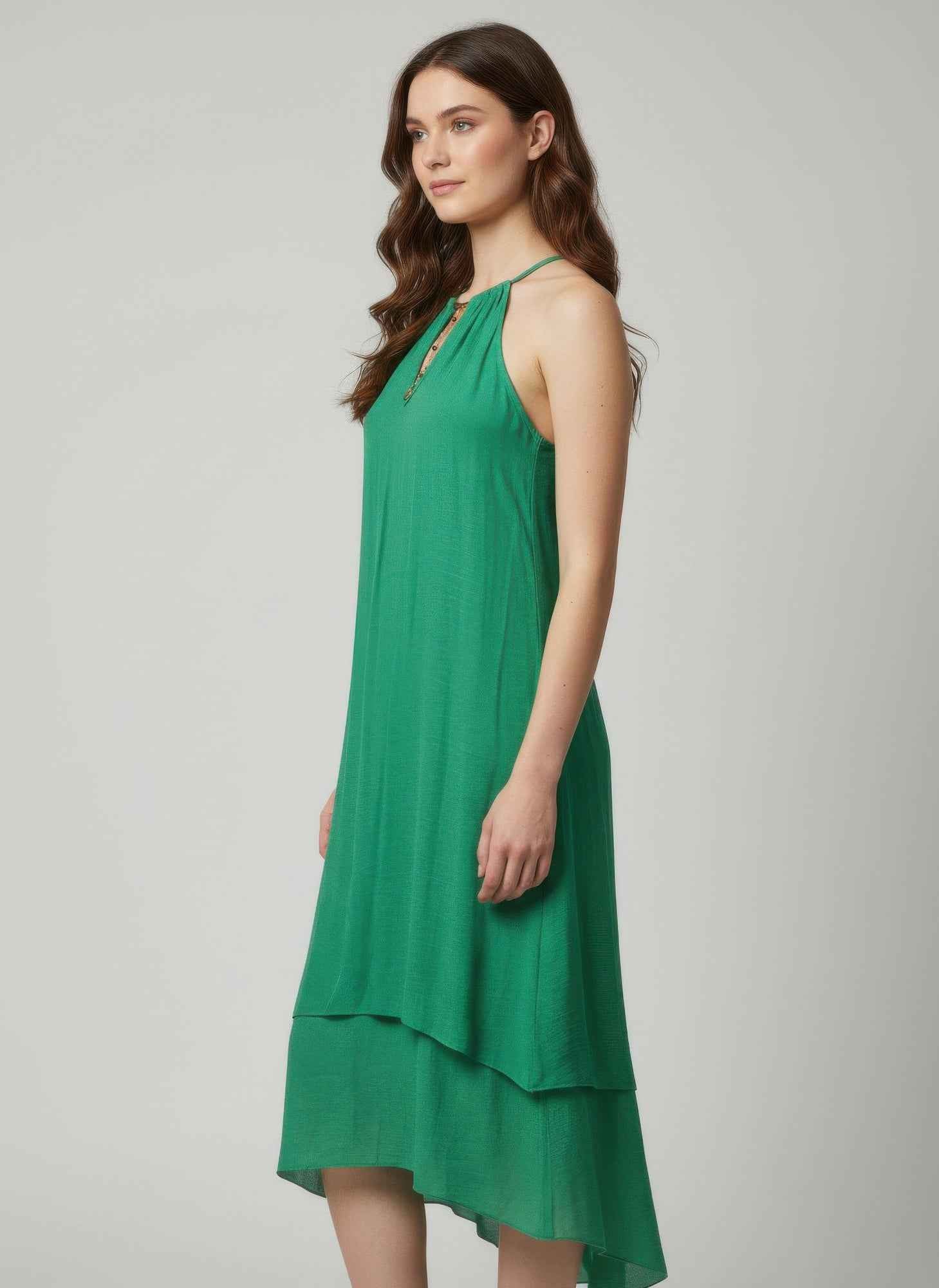 Solid Sleeveless Dress