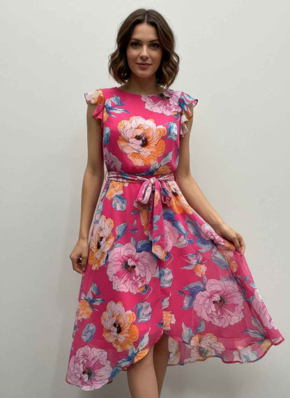 Floral Ruffled Sleeve