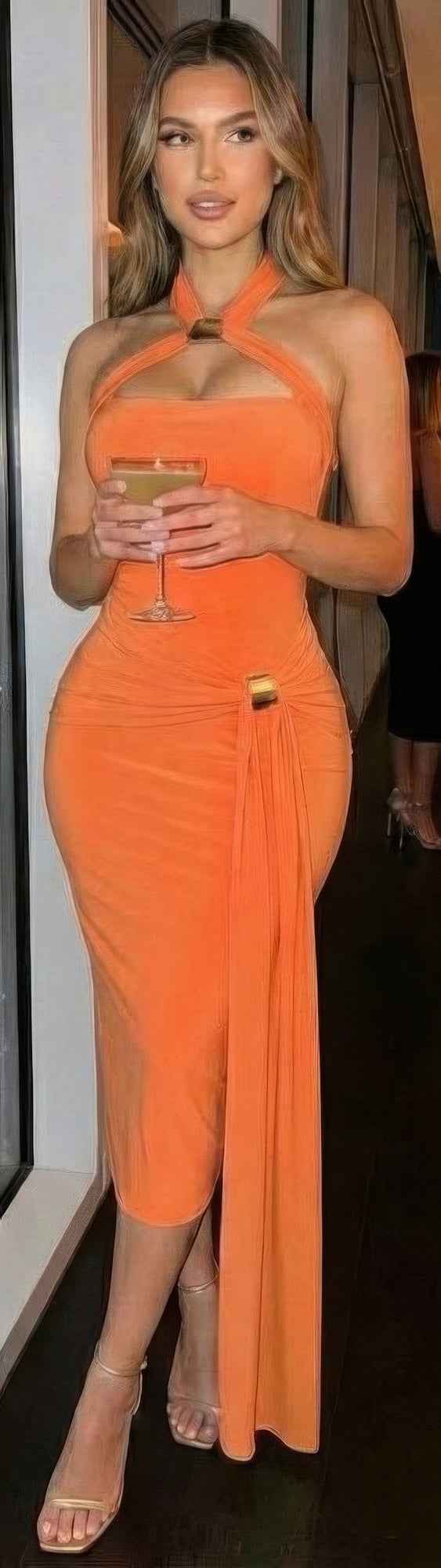 Halter-style Midi Dress