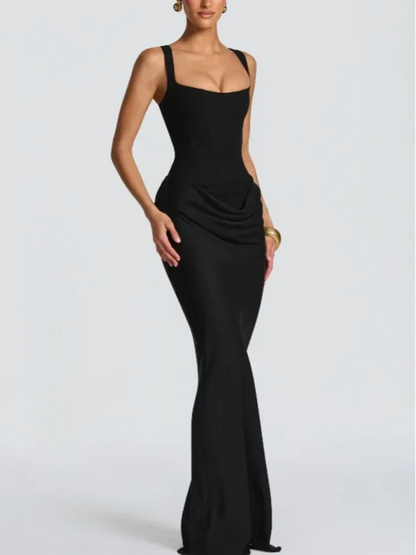 Square Neck Off-shoulder Women Dress