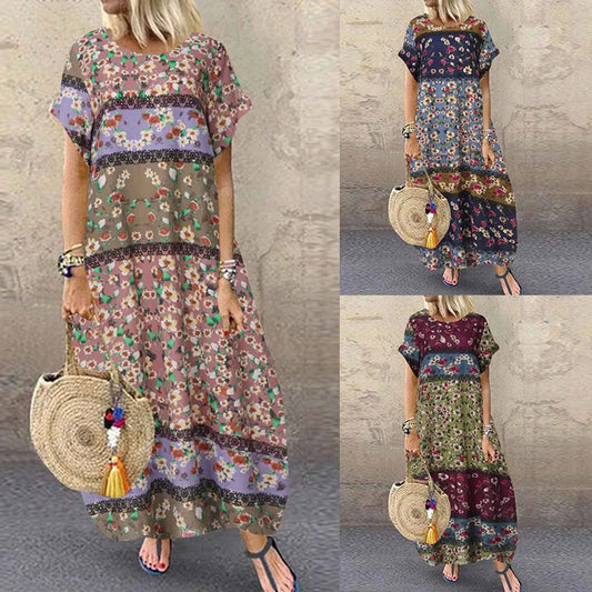 Printed Maxi T Shirt Dress