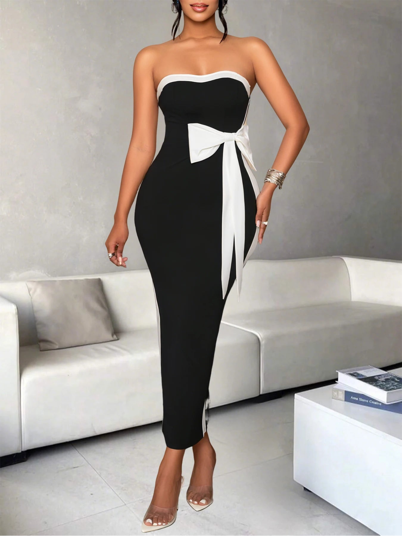 One Shoulder Butterfly Bow Dress