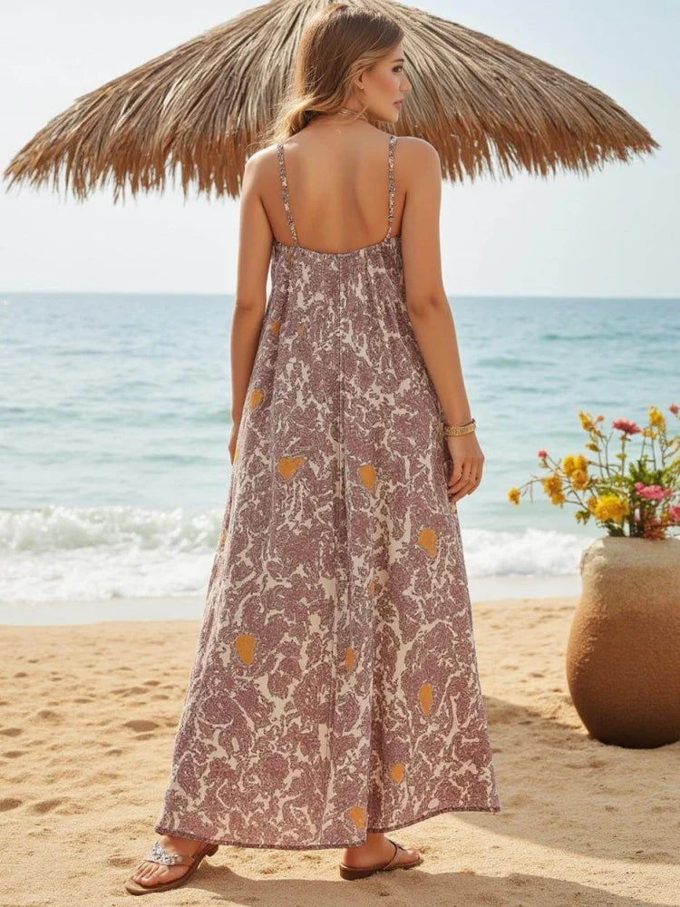 Round Neck Maxi Dress
