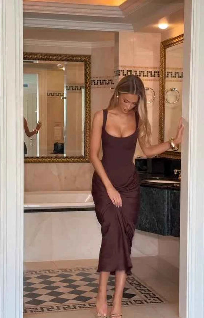 Square Neck Off-shoulder Women Dress