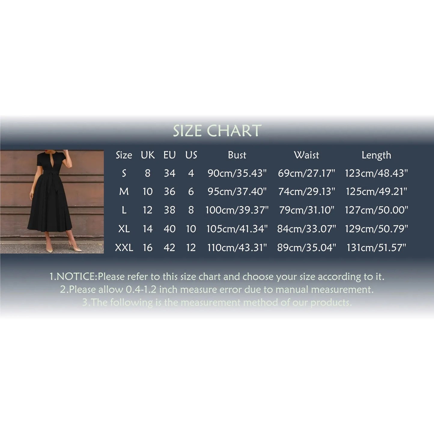 Women Elegant V-Neck Dress