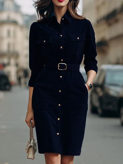 Pocket Shirt Dress Casual Dress