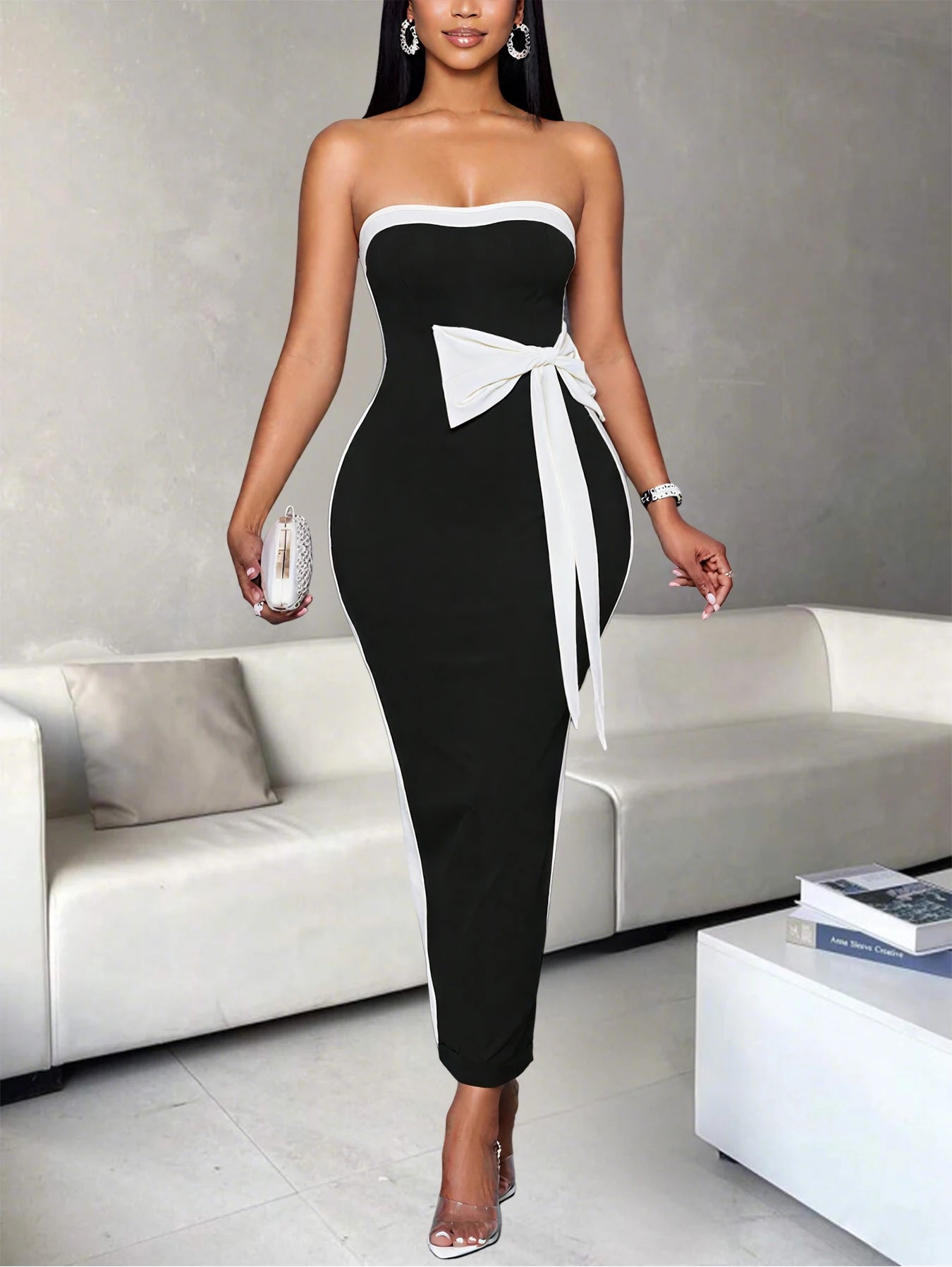 One Shoulder Butterfly Bow Dress