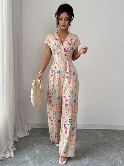 V-Neck Casual Jumpsuit