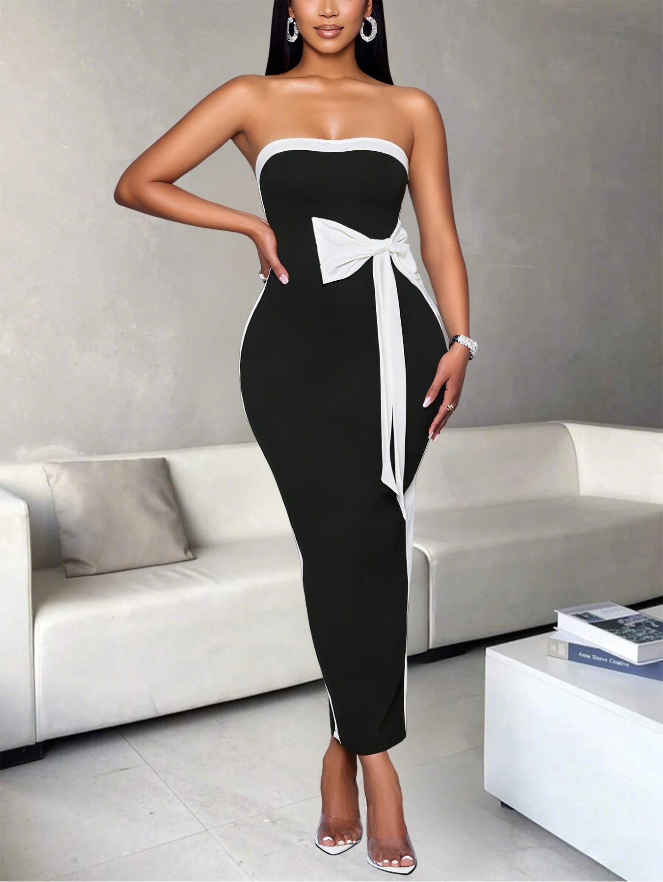 One Shoulder Butterfly Bow Dress