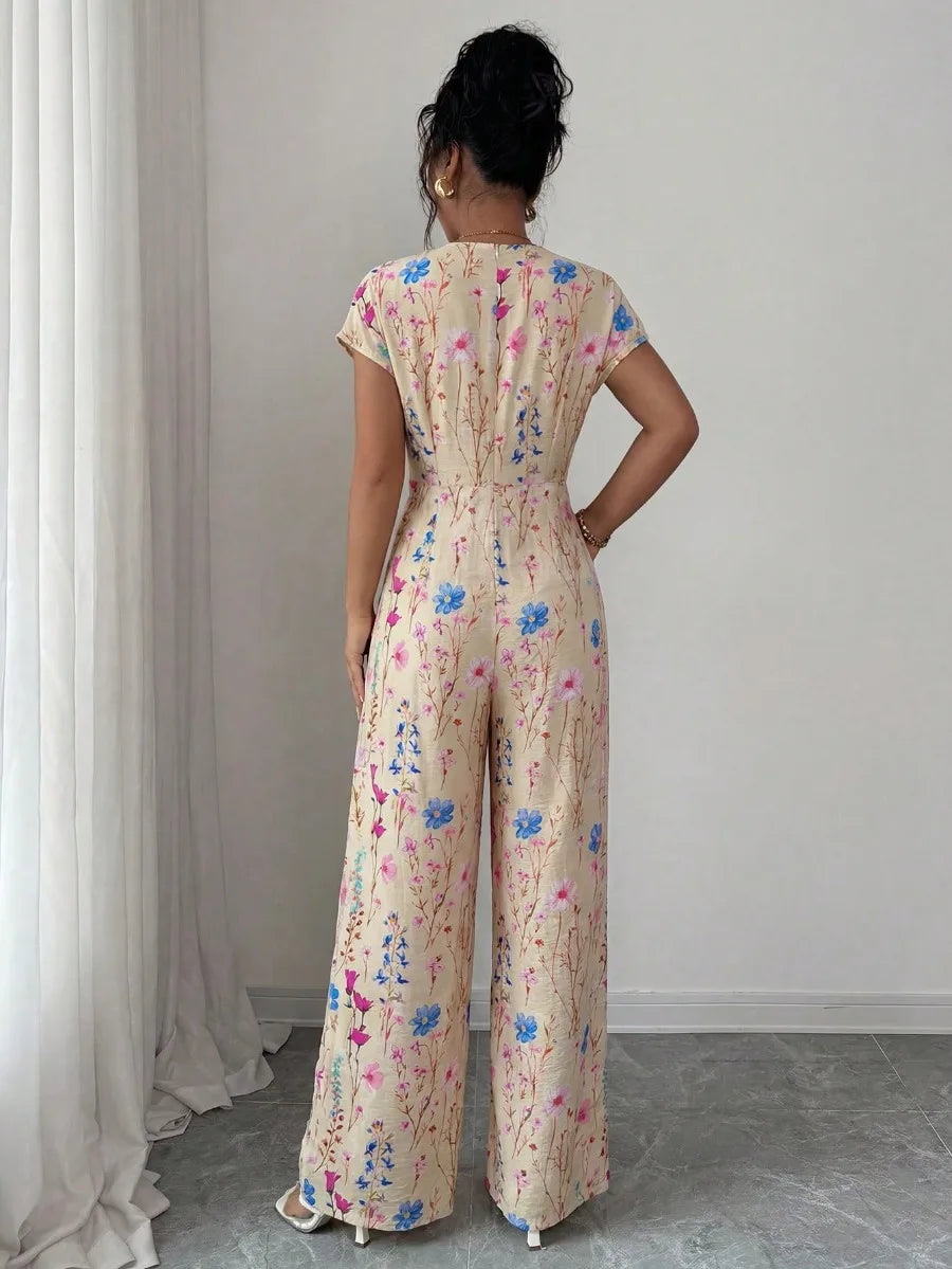 V-Neck Casual Jumpsuit