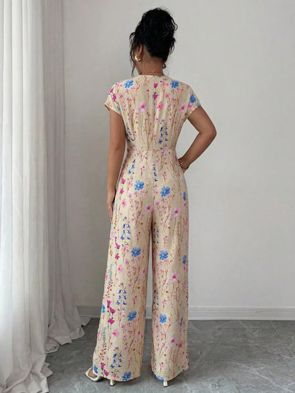 V-Neck Casual Jumpsuit