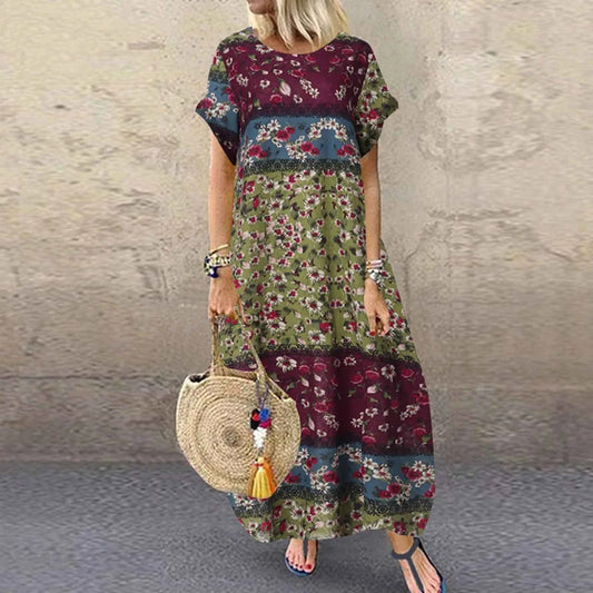 Printed Maxi T Shirt Dress