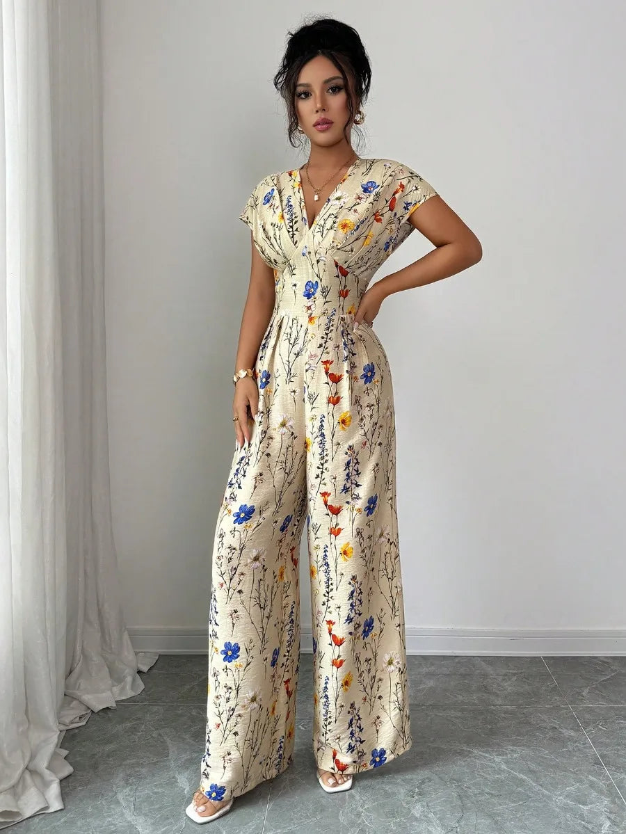 V-Neck Casual Jumpsuit