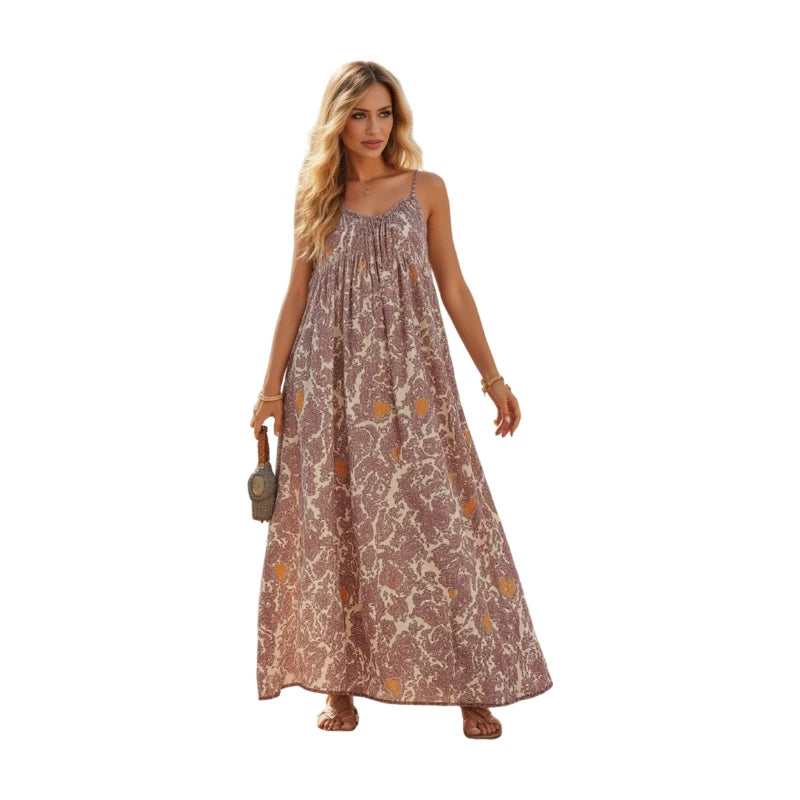Round Neck Maxi Dress