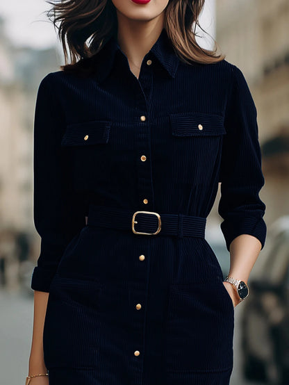 Pocket Shirt Dress Casual Dress