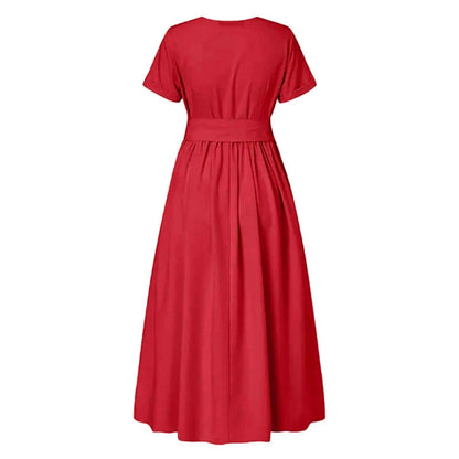Women Elegant V-Neck Dress
