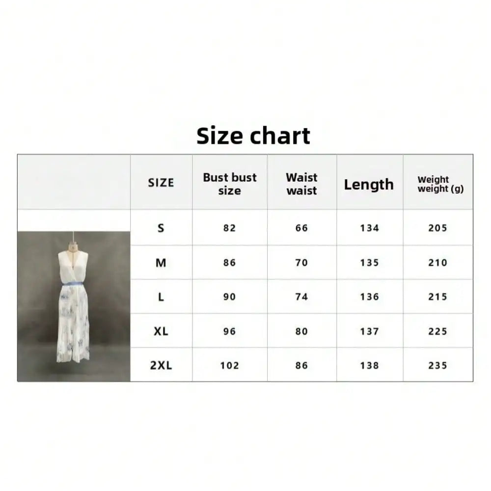 Printed Sleeveless Flowy Elegant Maxi Dress