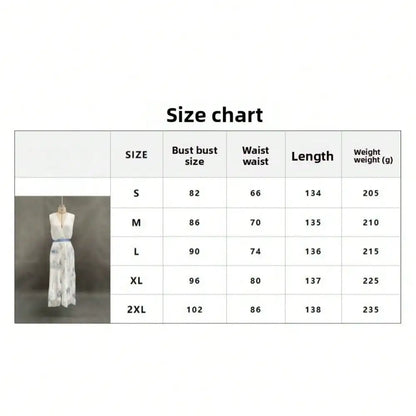 Printed Sleeveless Flowy Elegant Maxi Dress