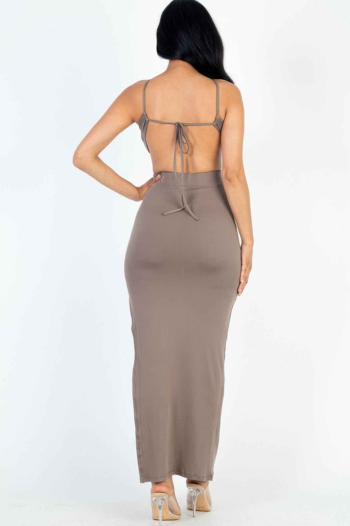 Back Tie Maxi Dress