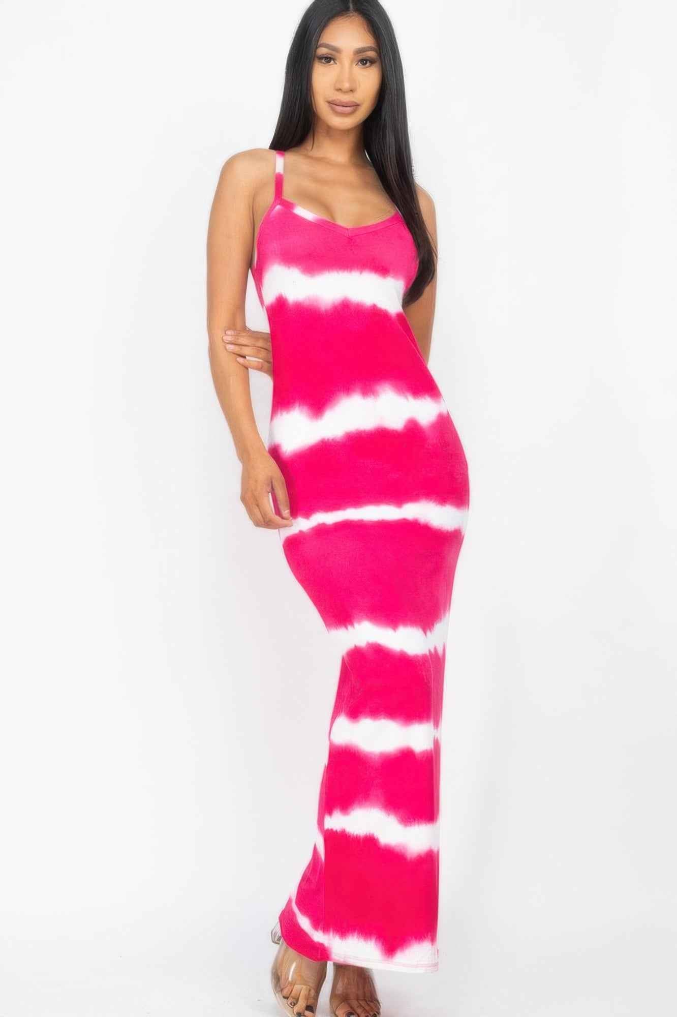 Tie-dye Printed Maxi Dress