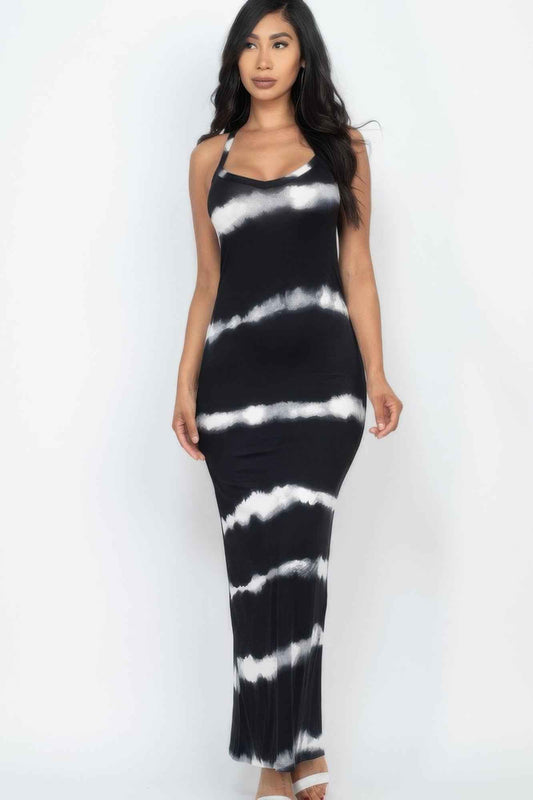 Tie-dye Printed Maxi Dress
