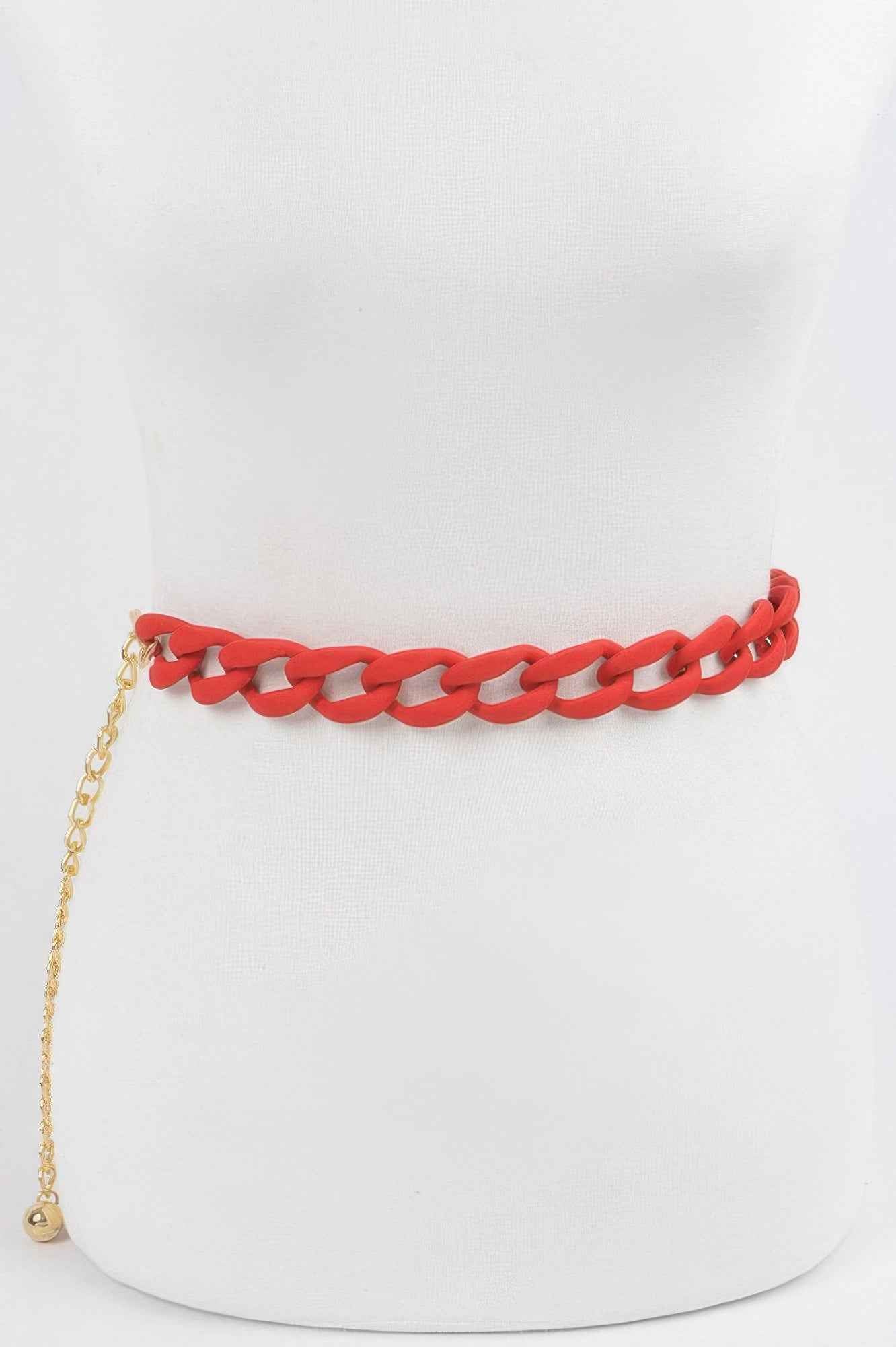 Vivid Color Chain Belt