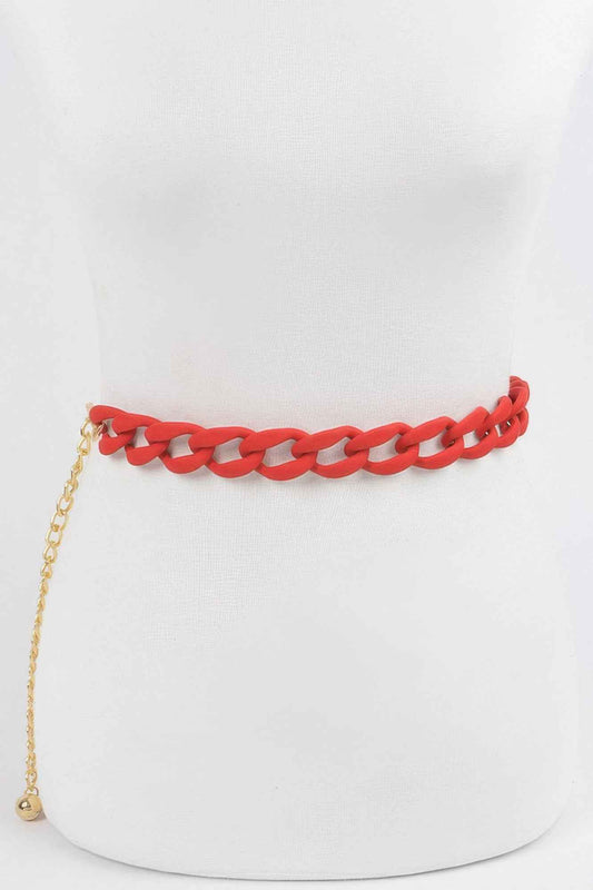 Vivid Color Chain Belt
