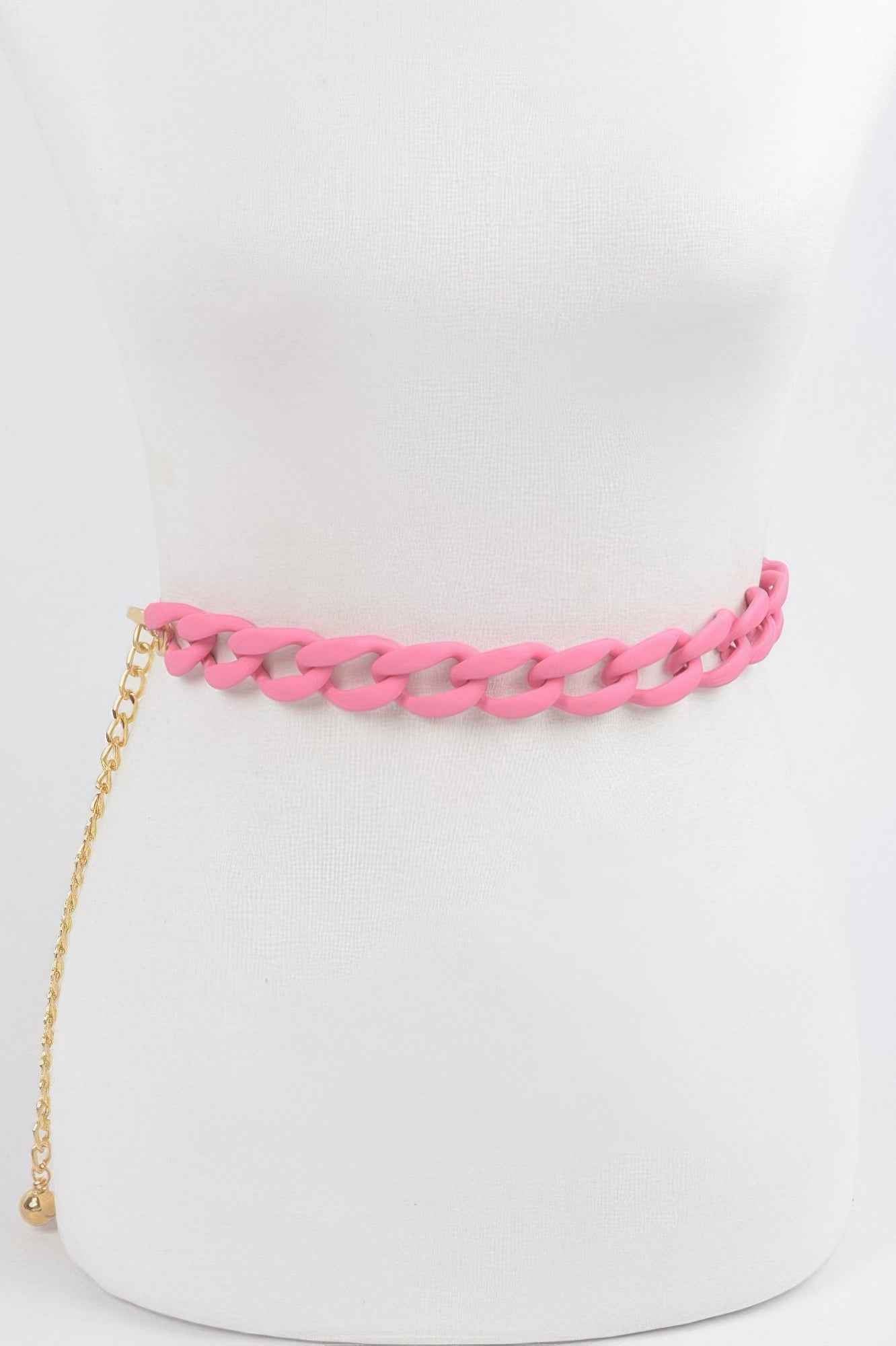 Vivid Color Chain Belt