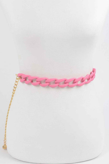 Vivid Color Chain Belt