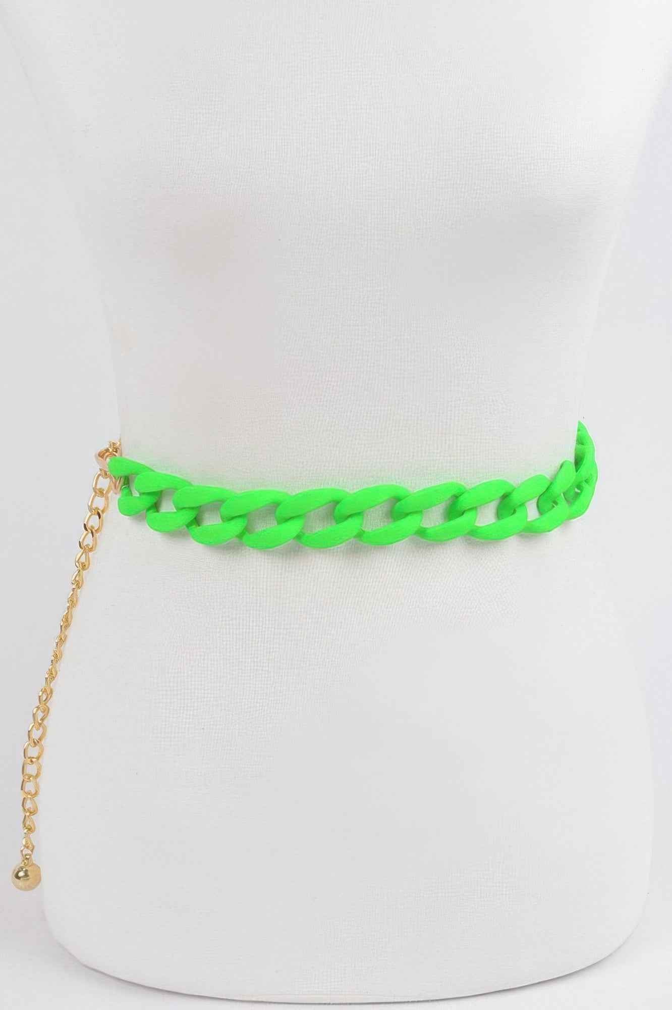 Vivid Color Chain Belt