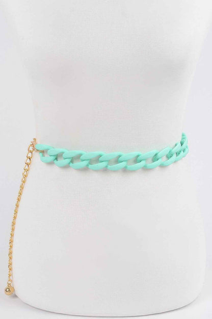 Vivid Color Chain Belt
