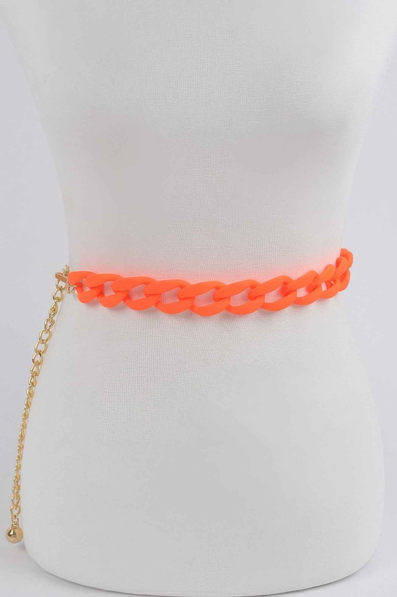 Vivid Color Chain Belt