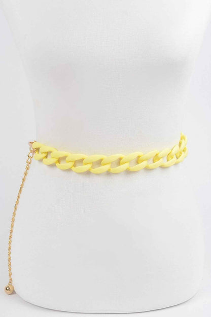 Vivid Color Chain Belt
