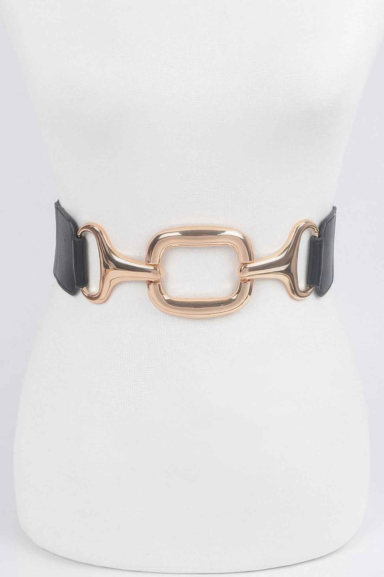 Multi Metal Buckle Stretch Belt