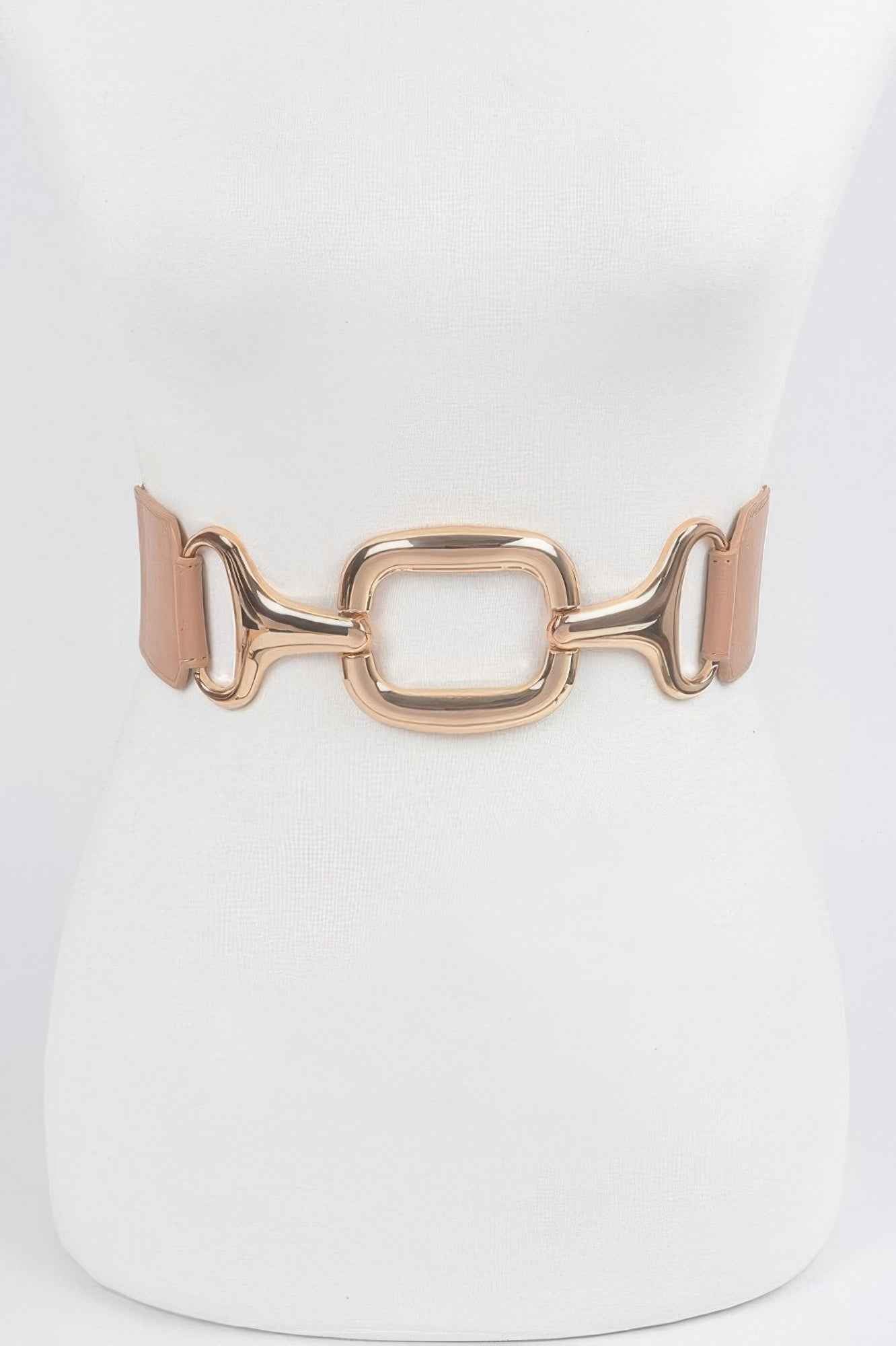 Multi Metal Buckle Stretch Belt