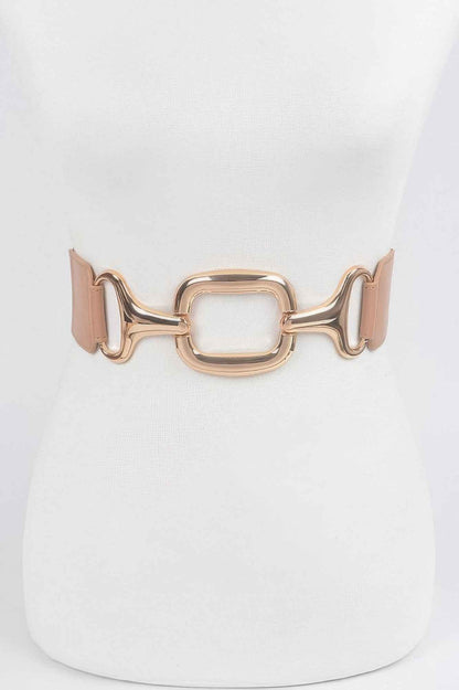 Multi Metal Buckle Stretch Belt