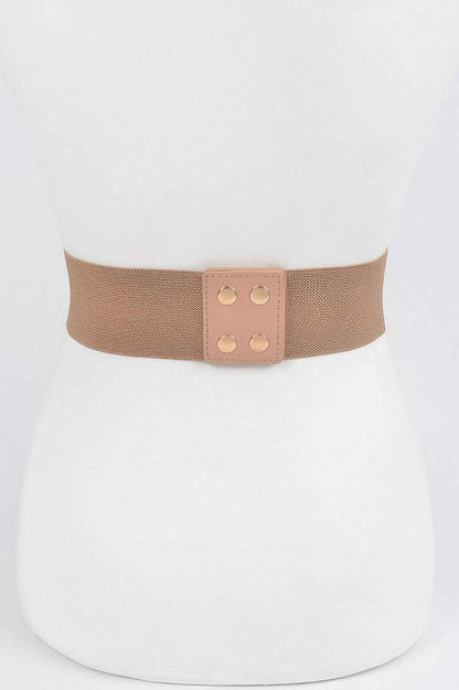 Multi Metal Buckle Stretch Belt