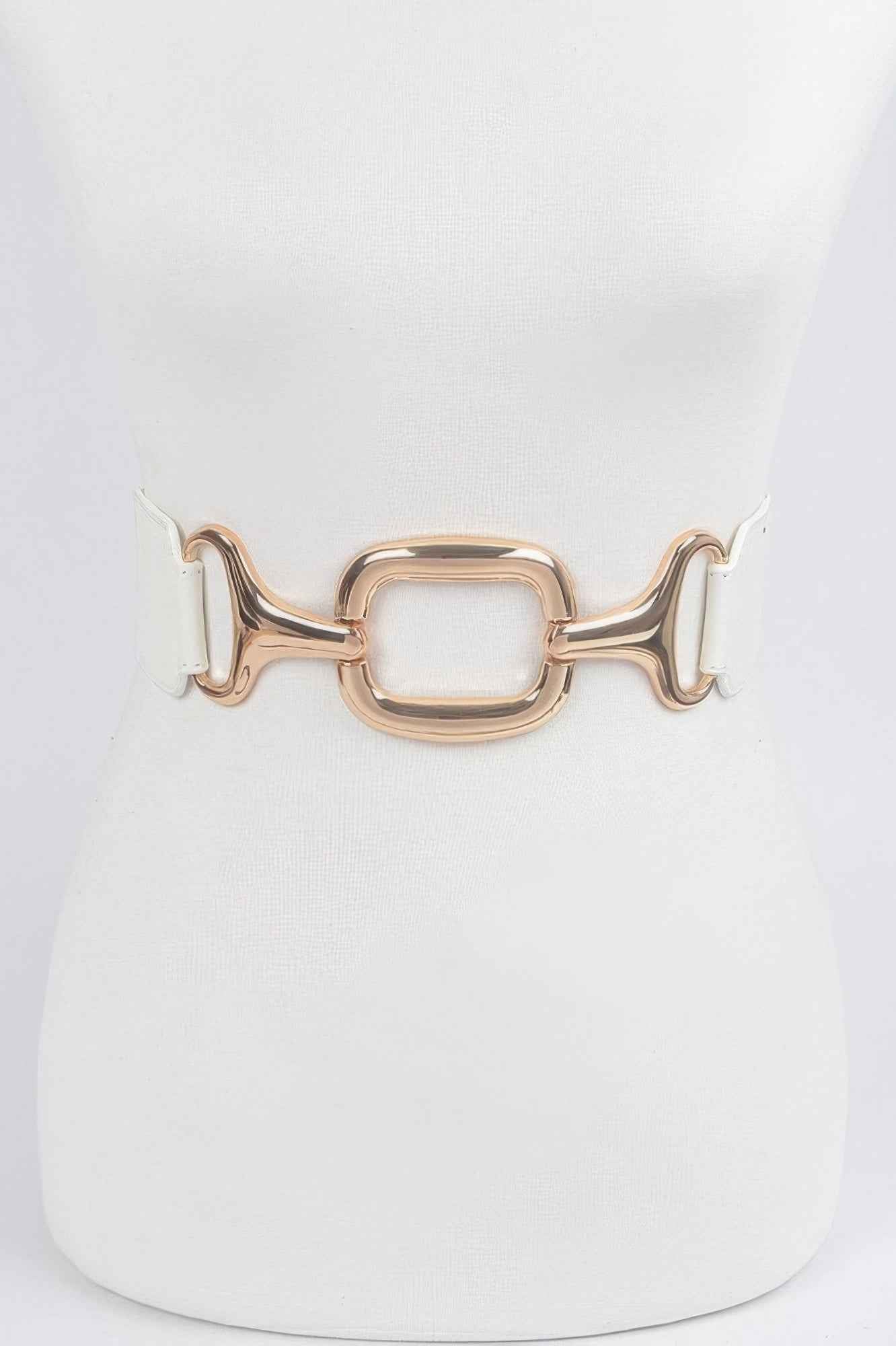Multi Metal Buckle Stretch Belt