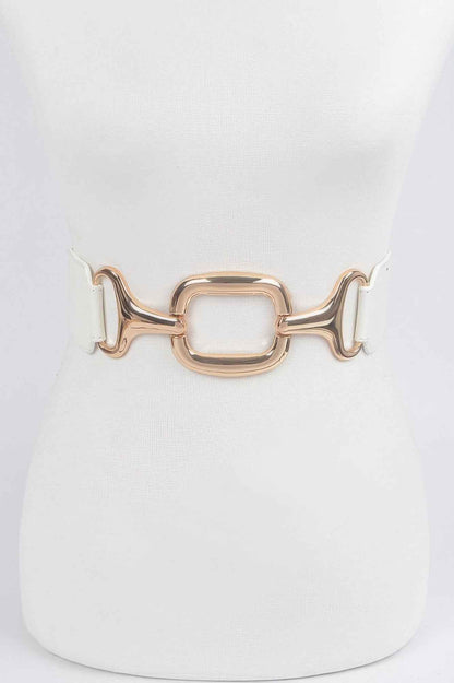 Multi Metal Buckle Stretch Belt