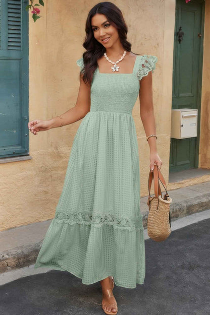 Sleeveless Patchwork Textured Dress