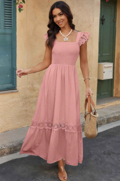Sleeveless Patchwork Textured Dress