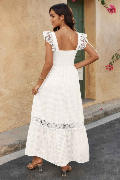 Sleeveless Patchwork Textured Dress