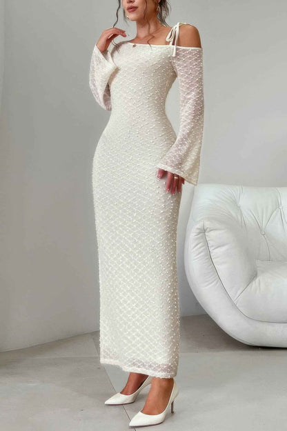 Off Shoulder Long Sleeve Dress