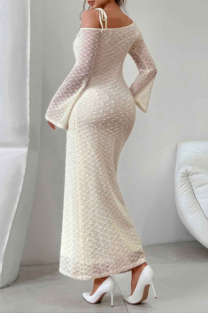 Off Shoulder Long Sleeve Dress
