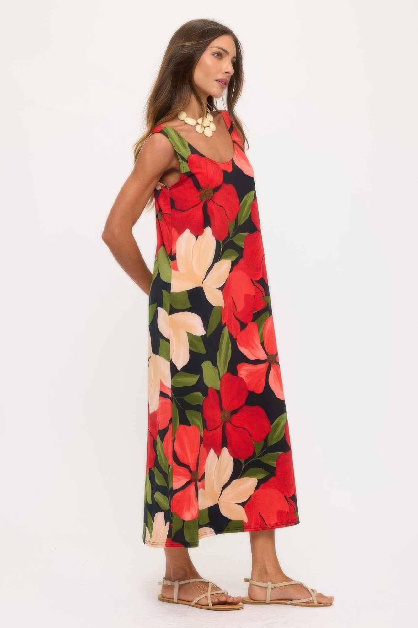 Short Sleeve Tank Long Dress