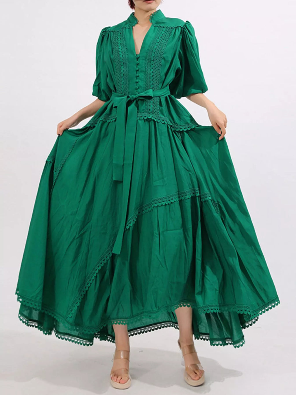 Mid Sleeve Maxi Dress - The Nicole - Tayan Dress Co.