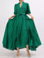 Mid Sleeve Maxi Dress - The Nicole - Tayan Dress Co.