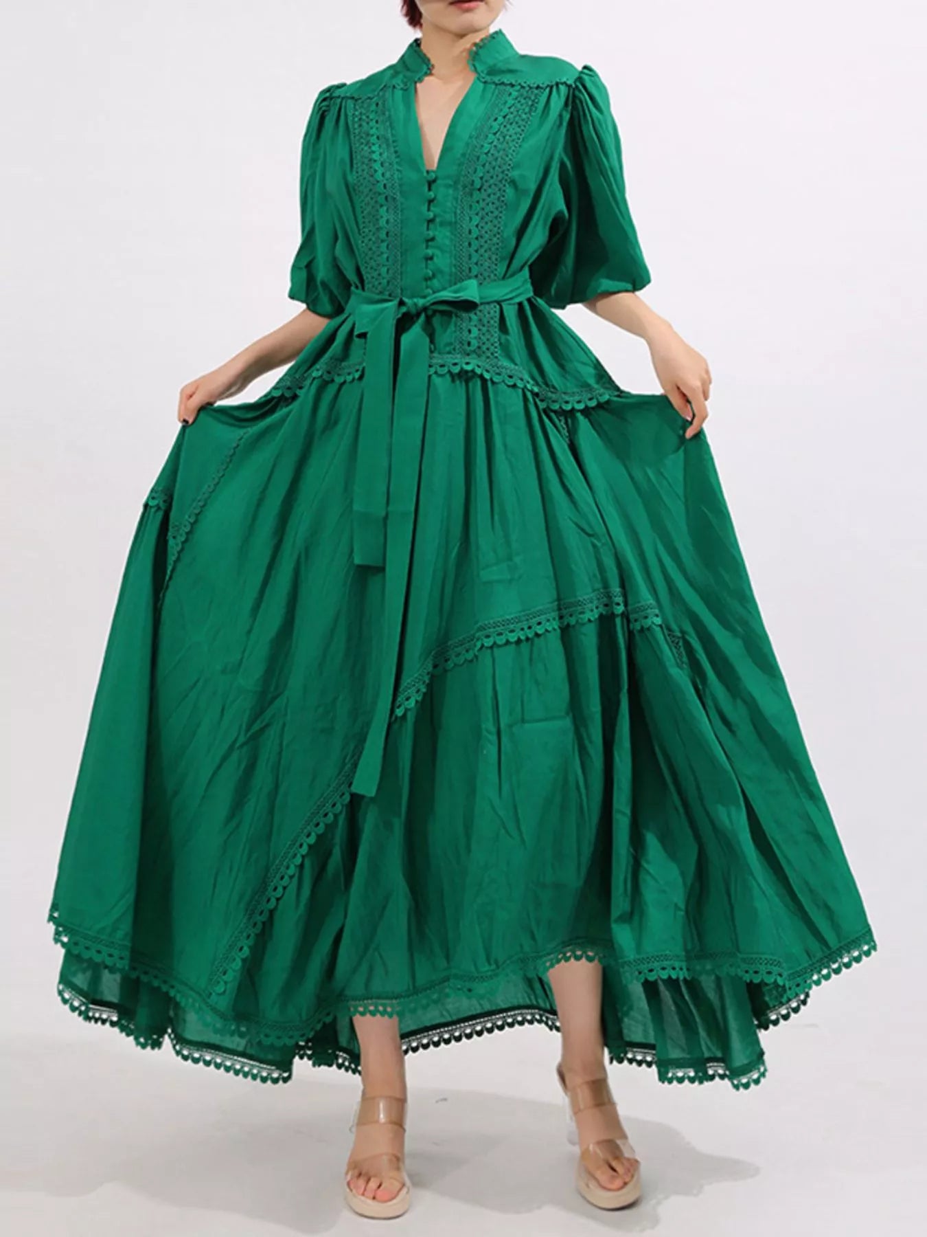 Mid Sleeve Maxi Dress - The Nicole - Tayan Dress Co.