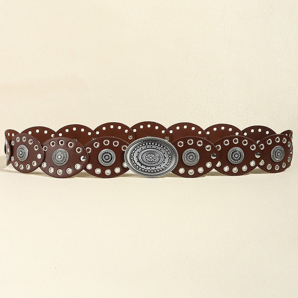 Oval Buckle PU Leather Belt - TNT Dress Co.