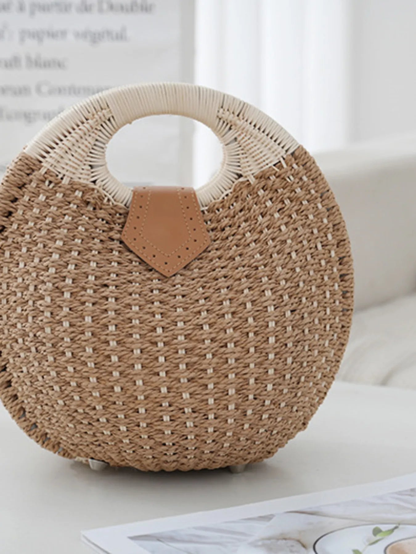 Braided Round Handbag - The Nicole - Tayan Dress Co.